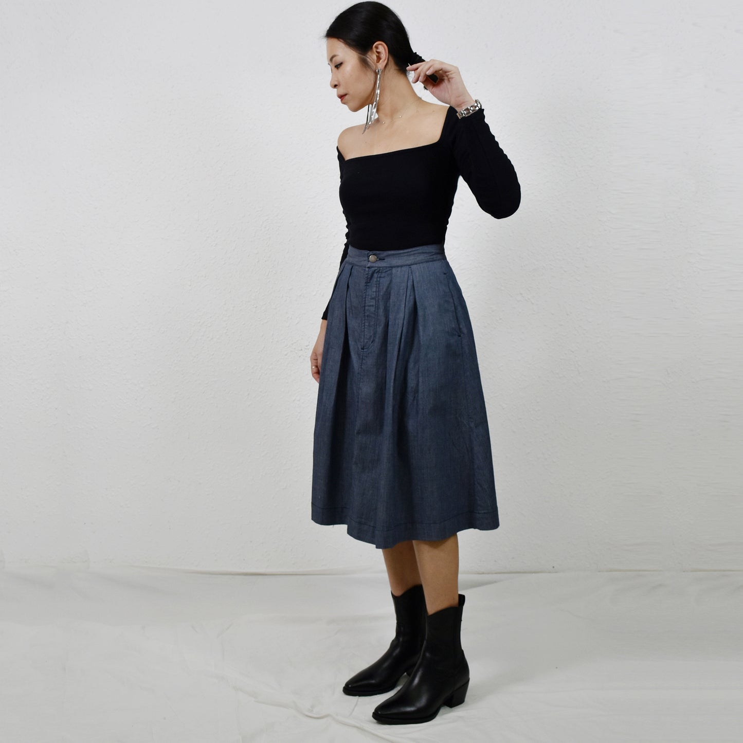 A-Line Denim Skirt