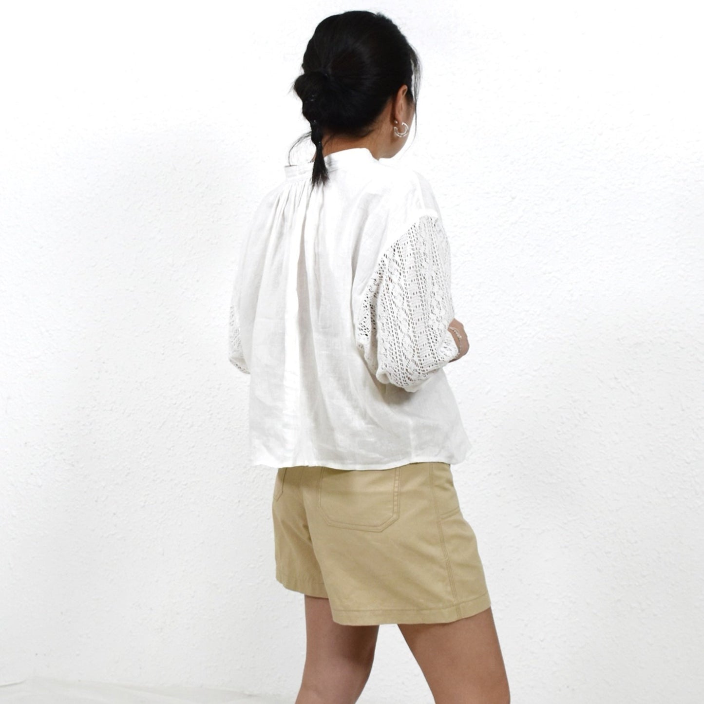 Cropped Poet Blouse